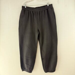 COMFRT Travel Essentials Black Heavyweight Oversized Fit Jogger Sweatpants